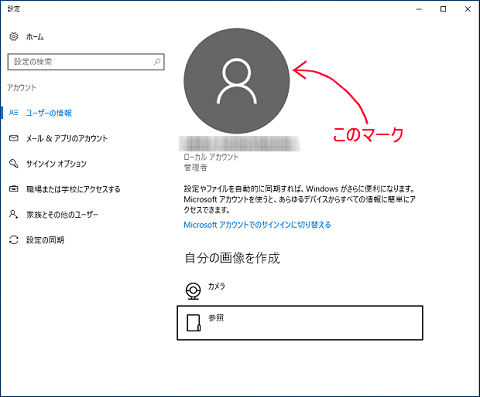 アカウントの画像